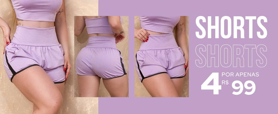 4 Shorts por R$ 99 | Fitmoda