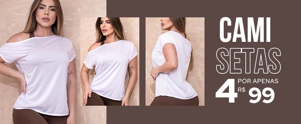 4 Camisetas por R$ 99 | Fitmoda