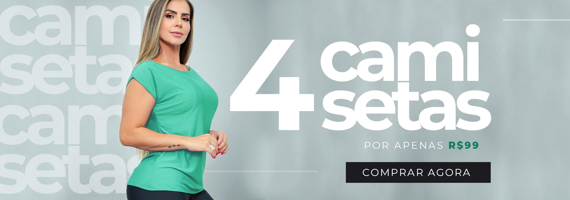 4 Camisetas por R$ 99 | Fitmoda