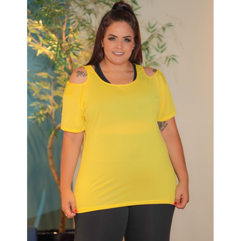 Blusa Feminina Plus Size em Dry Fit Pink