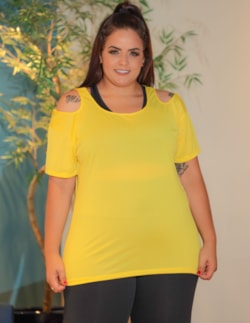 Blusa Comprida Feminina Plus Size Fitness em Dry Fit Seca Rápido