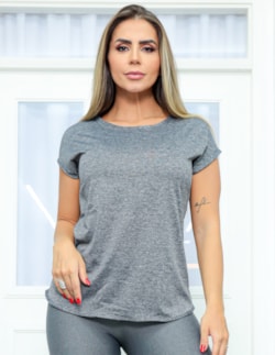 Blusa de Academia em Dry Fit com Manguinhas Mescla | Ref: 3.3.2554-03-