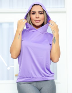 Blusa Feminina com capuz em Dry Fit Seca Rápido para Academia