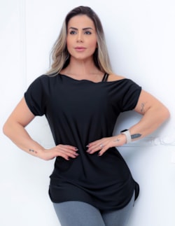 Blusa Feminina em Dry Fit Preto | Ref: 3.3.2434-01