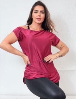 Blusa Feminina Fitness Dry Fit Ombro Só Seca Rápido para Academia