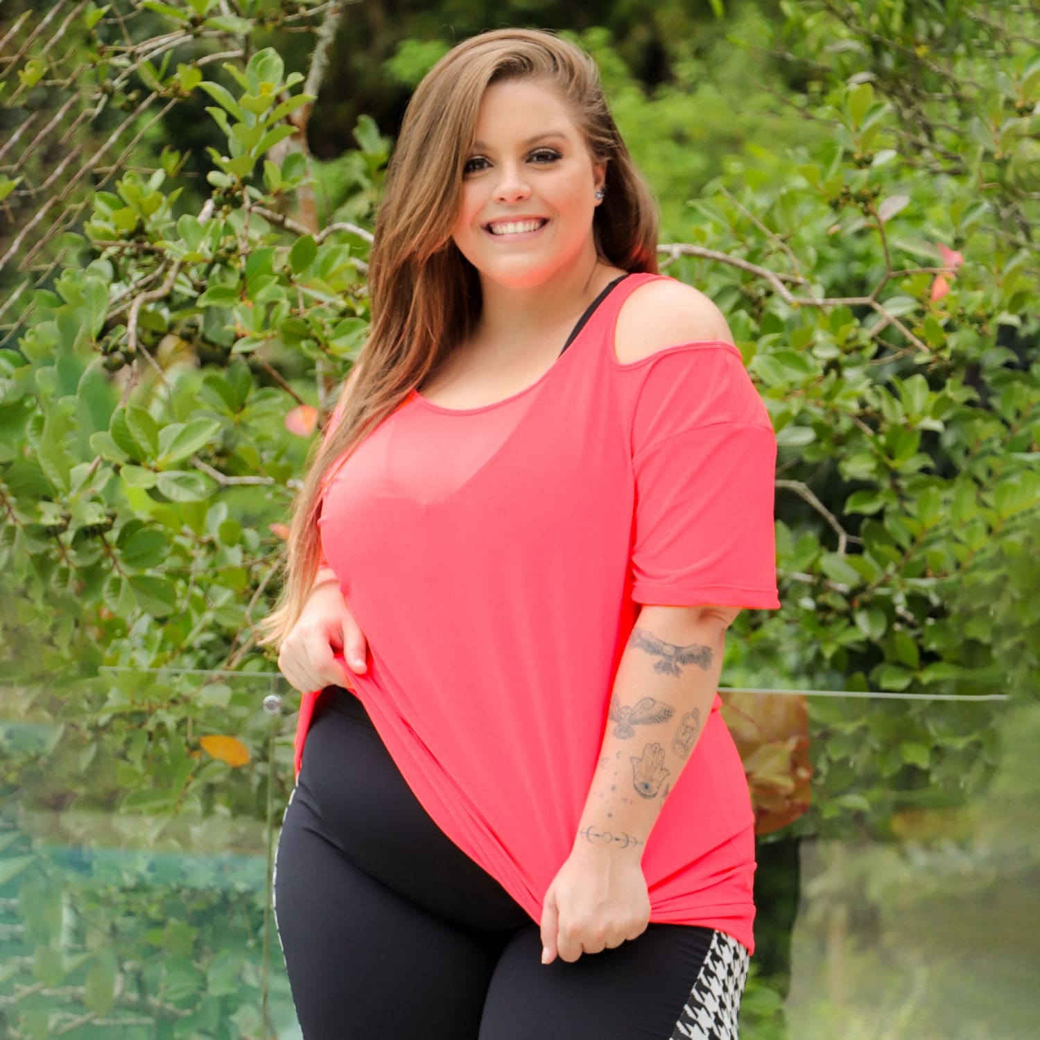 blusa de academia plus size