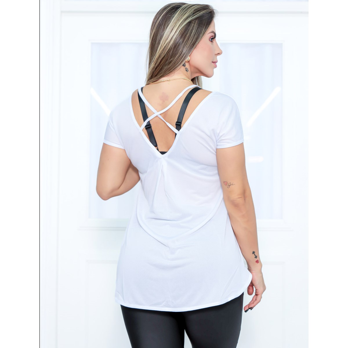Blusa Fitness em Dry Fit Branca | Ref: 3.3.2553-02