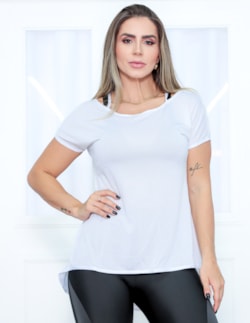 Blusa Fitness em Dry Fit Branca | Ref: 3.3.2553-02-P