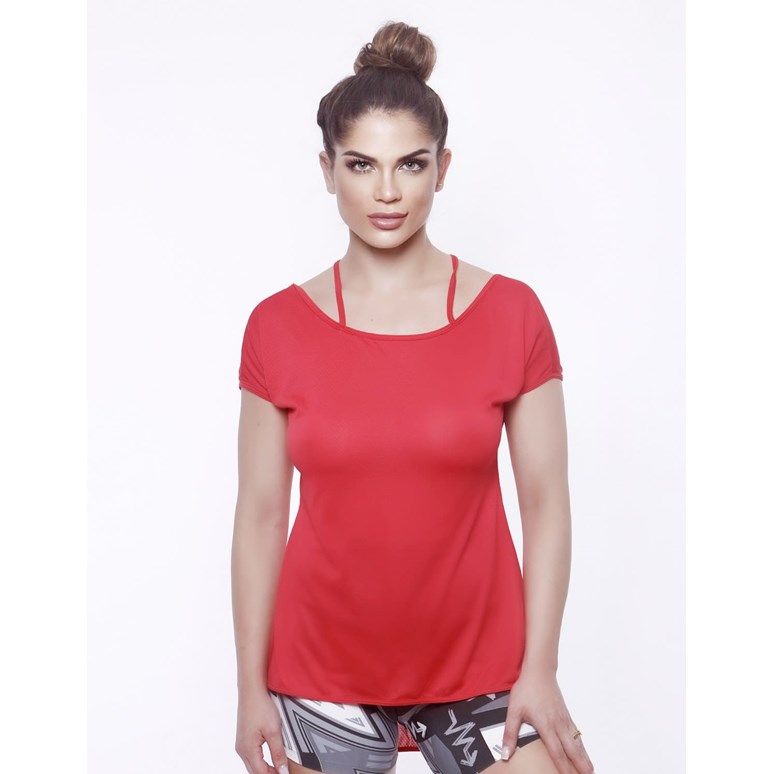 Blusa Fitness em Dry Fit Vermelha | Ref: 3.3.2553-11
