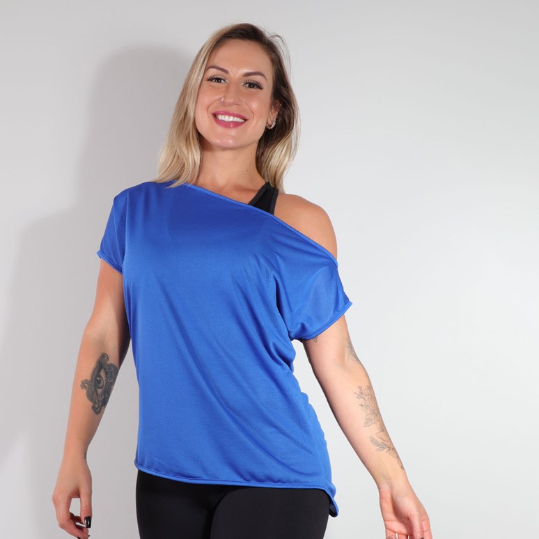 Blusa Ombro Só Dry Fit Azul | Ref: 3.3.2438-06