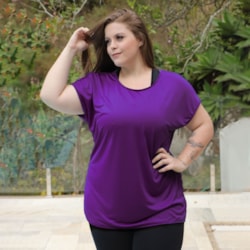 Blusa Plus Size Roxa em Dry Fit | Ref: 4.4.1752-10