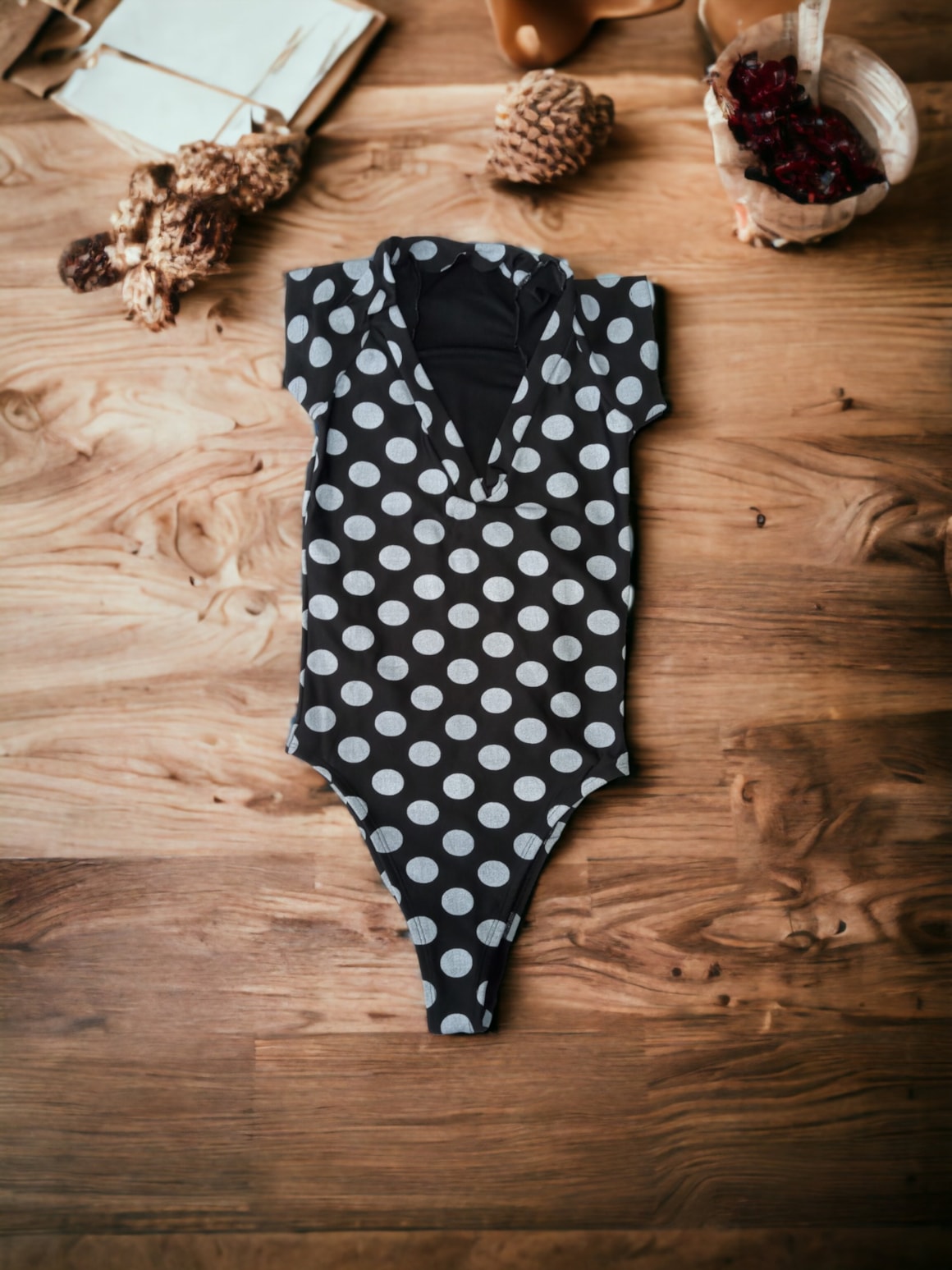 Body Feminino Estampado sem Bojo com Manguinhas e Forro Interno
