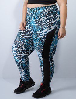 Calça Feminina Plus Size Estampada com Recortes | Ref: 4.4.1768-3093