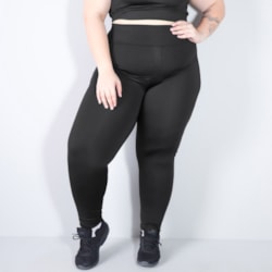 Calça Feminina Preta Plus Size com Bolsos | Ref: 4.4.4156-01