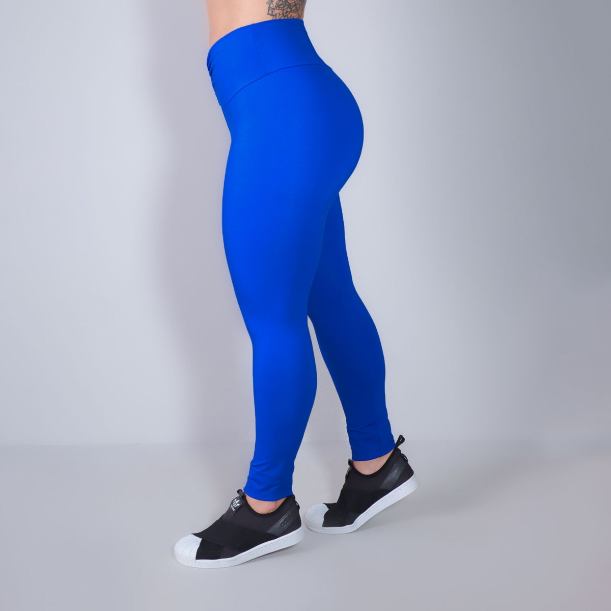 Calça Fitness Empina Bumbum em Poliamida Azul Bic | Ref: 3.3.2449-20