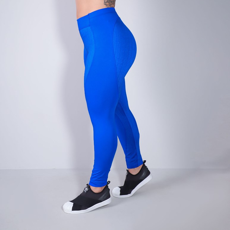 Calça Legging Empina Bumbum Azul com Textura | Ref: 3.3.2533-06