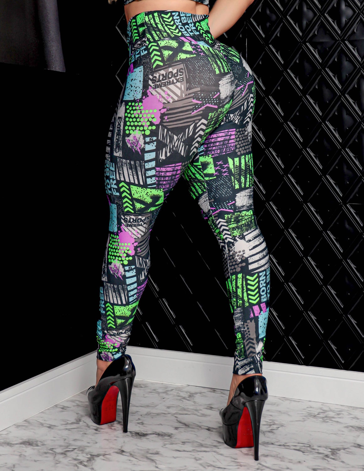 Calça Legging Esportiva Feminina Estampada Empina Bumbum