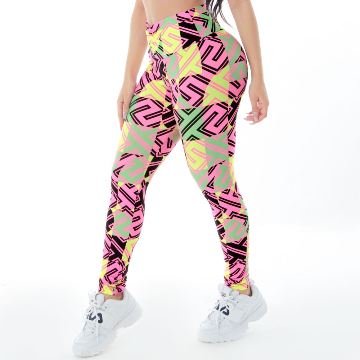 Calça Legging Fitness com Cós Franzido Estampada | Ref: 4.4.4370-3183