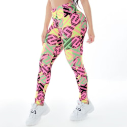 Calça Legging Fitness com Cós Franzido Estampada | Ref: 4.4.4370-3183