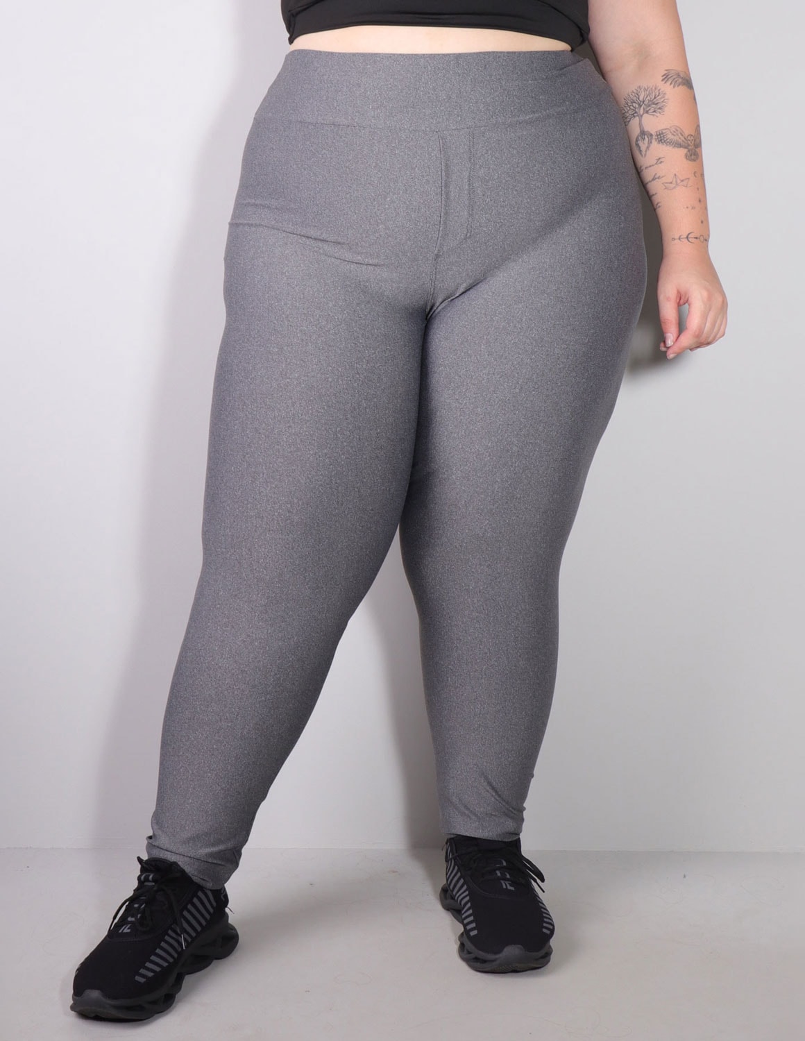 Calça Legging Plus Size Mescla com Bolsos | Ref: 4.4.4156-03