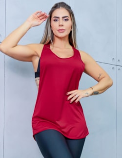 Camiseta Cavada Fitness Vinho em Dry Fit | Ref: 3.3.2165-24