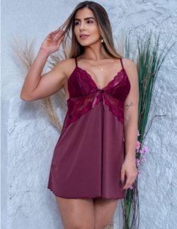 Camisola sem Bojo com Renda Jacatrônica Sensual