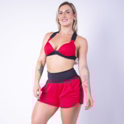 Conjunto de Dry Fit Vinho com Short e Top | Ref: 8.8.0118-24-M