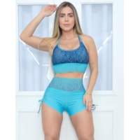 Azul Turquesa com Preto