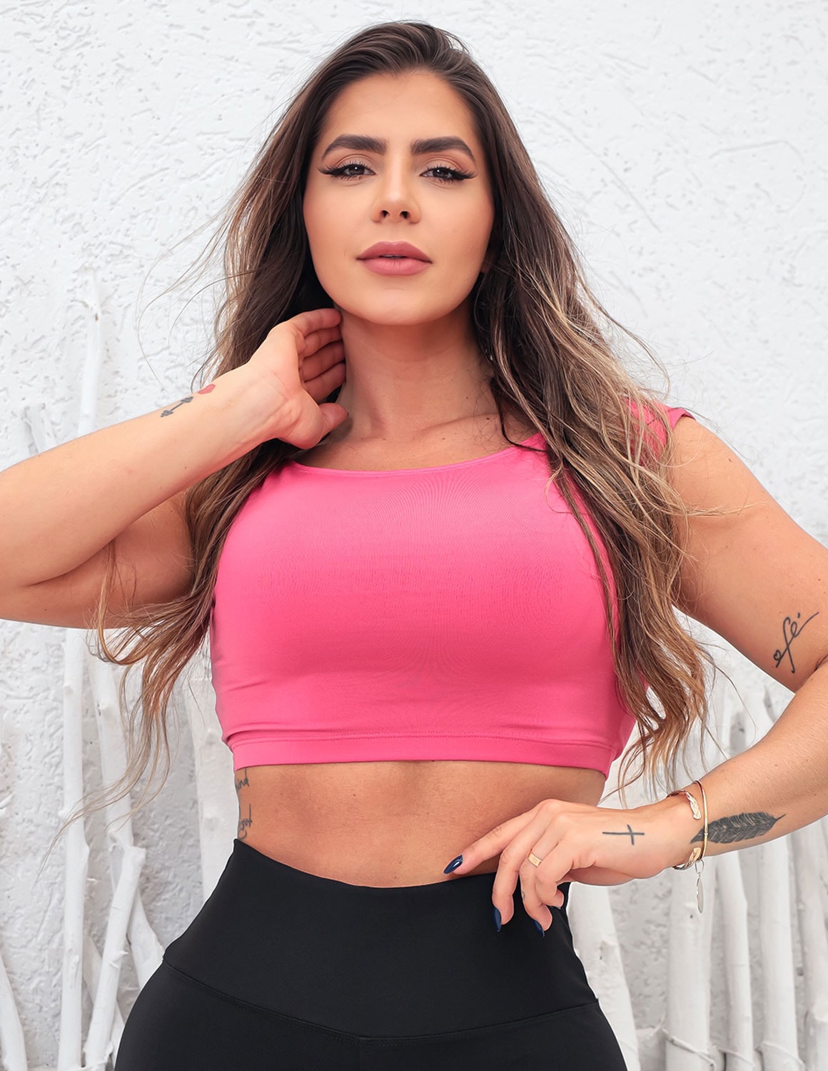 Cropped Feminino Rosa sem Bojo | Ref: 3.3.2467-21