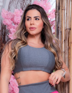 Cropped Mescla sem Bojo | Ref: 4.4.4324-03