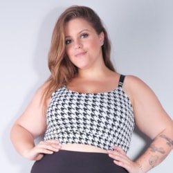 Cropped Plus Size em Tecido Jacquard com Alças Reguláveis | Ref: 4.4.4