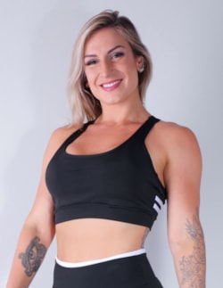 Cropped Preto com Bojo e Bolso nas Costas | Ref: 4.4.4330-0102