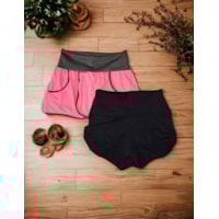 Rosa Neon com Mescla e Preto