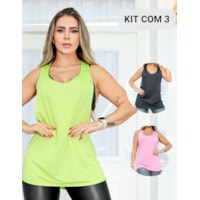 Preto Rosa Bebê e Verde Neon