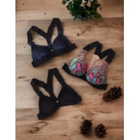 Estampado Preto e Azul