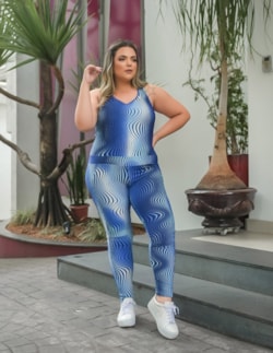 Macacão Feminino Estampado Plus Size | Ref: 4.4.4052-3241