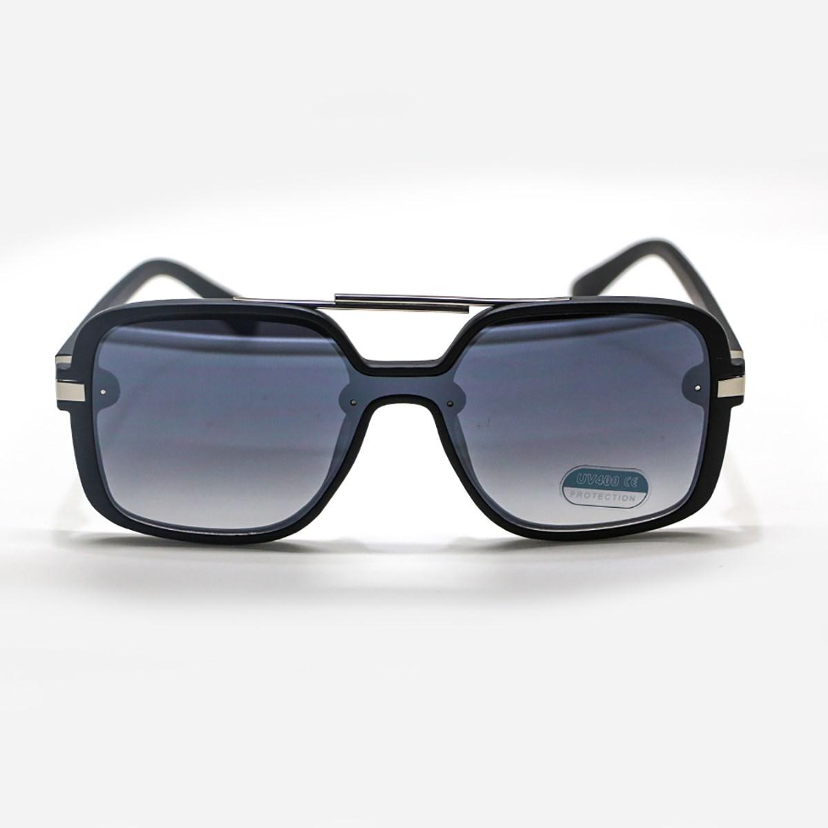 Óculos Preto em Acetato com Lente Espelhada | Ref: OC-0015