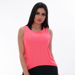 Regata Feminina Fitness Rosa Neon em Dry Fit | Ref: 4.4.4388-39