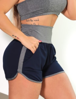 Short Feminino Esportivo Running Dry Fit com Bolso Laterais
