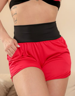 Short Fitness Vermelho Dry com Bolsos Laterais | Ref: 4.4.4362-11