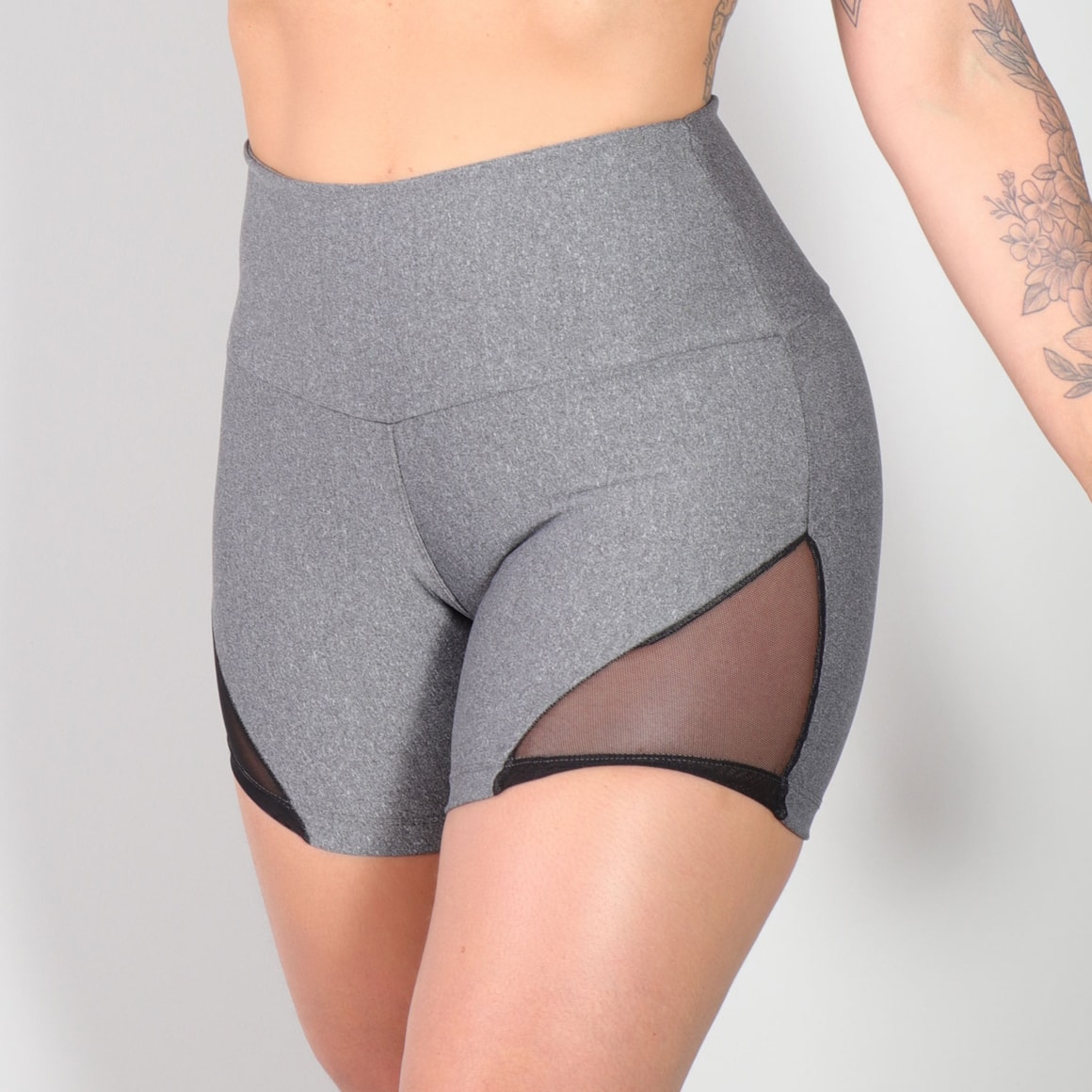 Short Mescla com Recortes de Tule | Ref: 4.4.4278-03