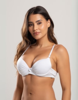 Sutiã Básico com Bojo Fitmoda com Aro em Poliamida Alça Ajustável