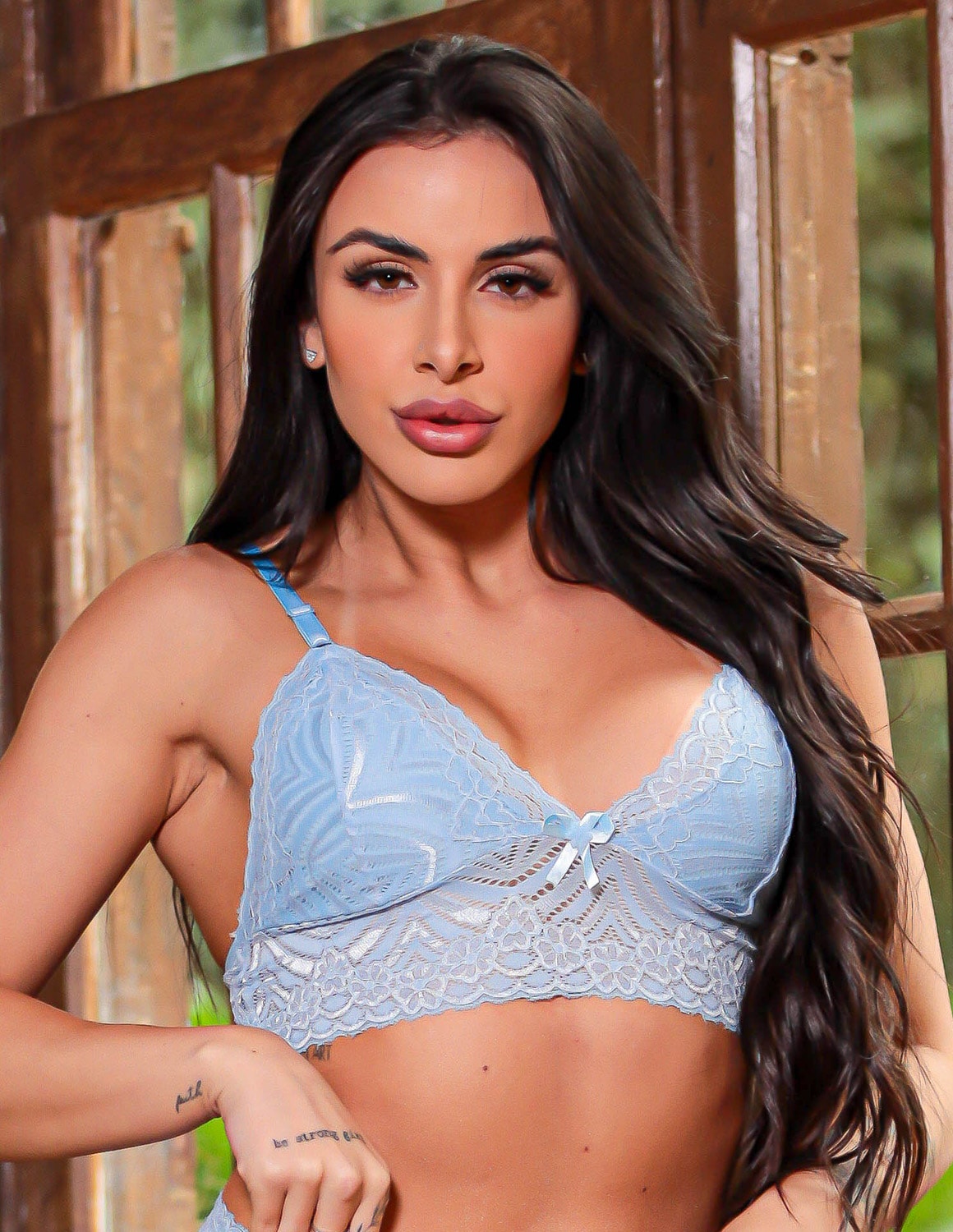Sutiã Top Cropped Rendado Feminino sem Bojo