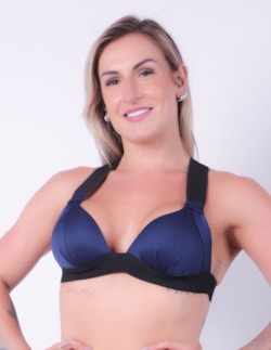 Top Azul Marinho cm Bojo em Dry Fit | Ref: 4.4.4384-18