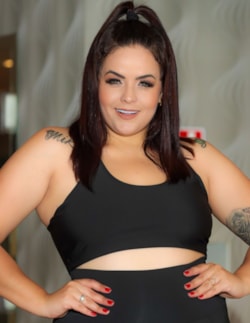 Top Cropped Feminino Fitness Plus Size