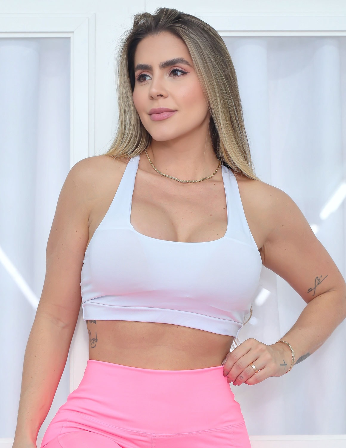 Top Fitness Branco com Bojo | Ref: 4.4.1590-02-BRANCO