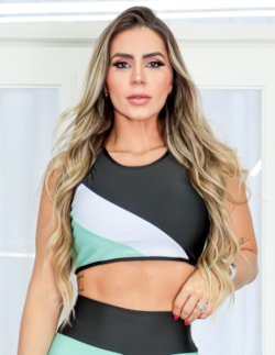 Top Nadador Feminino sem Bojo Moda Fitness