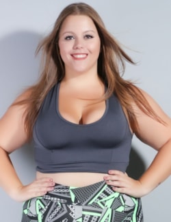 Top Plus Size sem Bojo Grafite | Ref: 4.4.1699-28